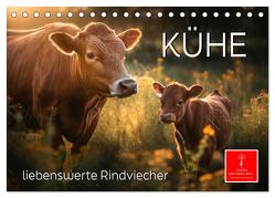 Kühe – liebenswerte Rindviecher (Tischkalender 2024 DIN A5 quer), CALVENDO Monatskalender von Roder,  Peter