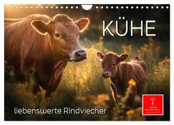 Kühe – liebenswerte Rindviecher (Wandkalender 2024 DIN A4 quer), CALVENDO Monatskalender von Roder,  Peter