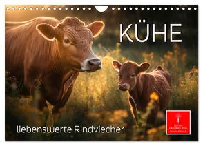 Kühe – liebenswerte Rindviecher (Wandkalender 2024 DIN A4 quer), CALVENDO Monatskalender von Roder,  Peter