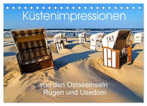 Küstenimpressionen von den Ostseeinseln Rügen und Usedom (Tischkalender 2024 DIN A5 quer), CALVENDO Monatskalender von Ferrari,  Sascha