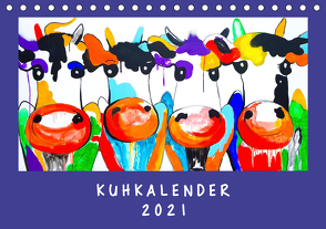 Kuhkalender (Tischkalender 2021 DIN A5 quer) von Ennikova,  Elena