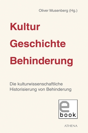 Kultur – Geschichte – Behinderung von Musenberg,  Oliver