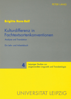 Kulturdifferenz in Fachtextsortenkonventionen von Horn-Helf,  Brigitte