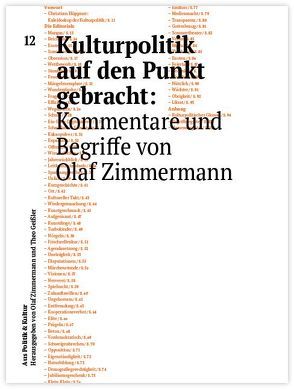 Kulturpolitik auf den Punkt gebracht von Höppner,  Christian, Zimmermann,  Olaf