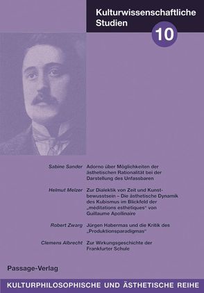 Kulturwissenschaftliche Studien 10 von Albrecht,  Clemens, Lachmann,  Hans J, Melzer,  Helmut, Sander,  Sabine, Zwarg,  Robert