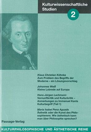 Kulturwissenschaftliche Studien 2 von Aguado,  Maria, Köhnke,  Klaus Ch, Lachmann,  Hans J, Sabel,  Pena, Weiß,  Johannes