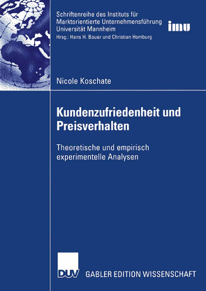 Kundenzufriedenheit und Preisverhalten von Koschate,  Nicole