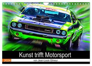 Kunst trifft Motorsport (Wandkalender 2024 DIN A4 quer), CALVENDO Monatskalender von Glineur,  Jean-Louis