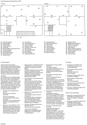 Kunststipendien der Stadt Zürich 2019