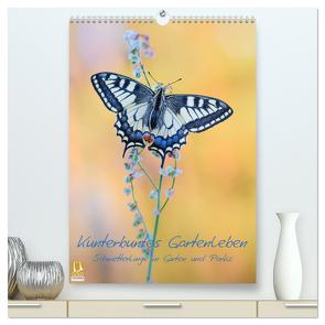 Kunterbuntes Gartenleben – Schmetterlinge in Gärten und Parks (hochwertiger Premium Wandkalender 2024 DIN A2 hoch), Kunstdruck in Hochglanz von Marth,  Thomas