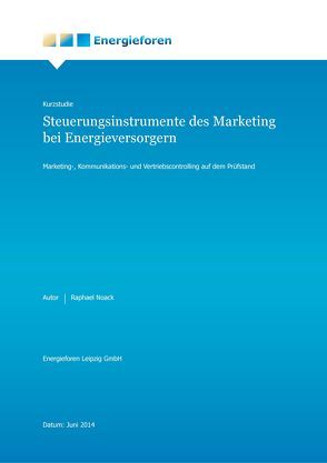 Kurzstudie: Steuerungsinstrumente des Marketing bei Energieversorgern von Noack,  Raphael