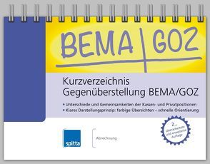 Kurzverzeichnis Gegenüberstellung BEMA/GOZ von Brandt,  Jana