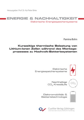 Kurzzeitige thermische Belastung von Lithium-Ionen Zellen während des Montageprozesses zu Hochvolt-Batteriesystemen von Bohn,  Pamina