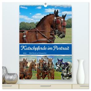 Kutschpferde im Portait (hochwertiger Premium Wandkalender 2024 DIN A2 hoch), Kunstdruck in Hochglanz von Kleemann,  Claudia