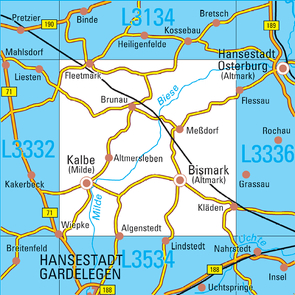 L3334 Kalbe (Milde) Topographische Karte 1:50000