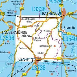 L3538 Genthin Topographische Karte 1:50000