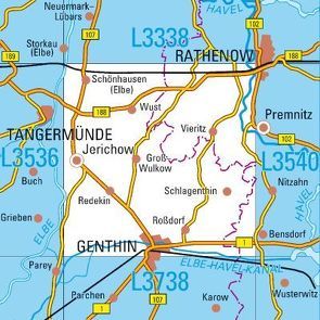 L3538 Genthin Topographische Karte 1:50000