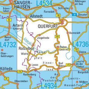 L4734 Querfurt Topographische Karte 1:50000