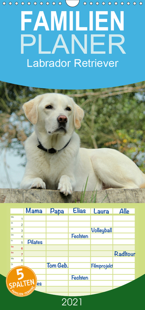 Labrador Retriever 2021 – Familienplaner hoch (Wandkalender 2021 , 21 cm x 45 cm, hoch) von Schreuer,  Anita