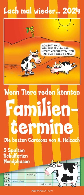 Lach mal wieder… 2024 Familienplaner – Familienkalender – Wandkalender – 19,5×45