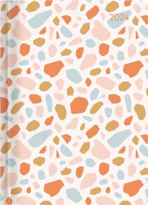 Ladytimer Grande Terrazzo 2024 – Taschen-Kalender A5 (15×21 cm) – Fliesen – Notiz-Buch – Weekly – 128 Seiten – Alpha Edition