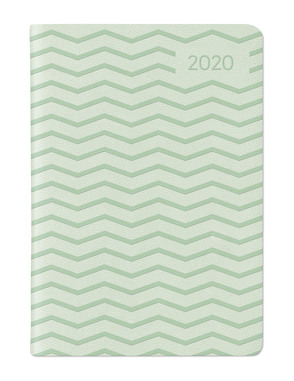 Ladytimer Mini Deluxe Pastel Mint 2020 – Taschenplaner – Taschenkalender (8 x 11,5) – Tucson Einband – Motivprägung Wellen – Weekly – 144 Seiten von ALPHA EDITION