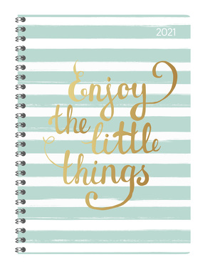 Ladytimer Ringbuch Little Things 2021 – Taschen-Kalender A5 (15×21 cm) – Schüler-Kalender – Weekly – Ringbindung – 128 Seiten – Alpha Edition