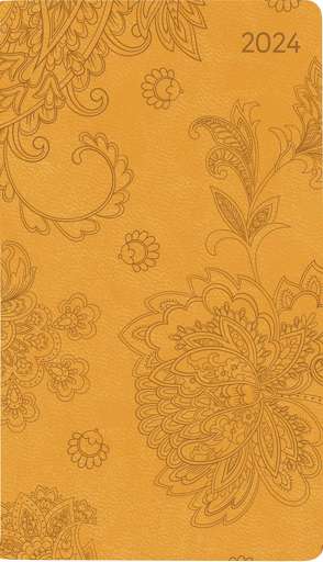 Ladytimer Slim Deluxe Honey 2024 – Taschen-Kalender 9×15,6 cm – Tucson Einband – mit Motivprägung – Weekly – 128 Seiten – Alpha Edition