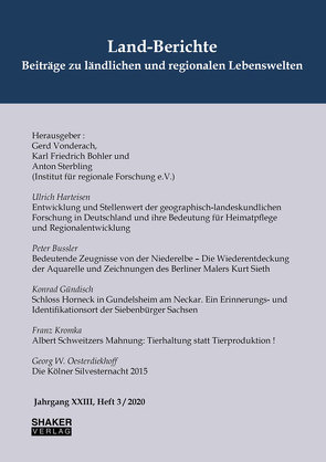 Land-Berichte. Beiträge zu ländlichen und regionalen Lebenswelten von Bohler,  Karl Friedrich, Sterbling,  Anton, Vonderach,  Gerd