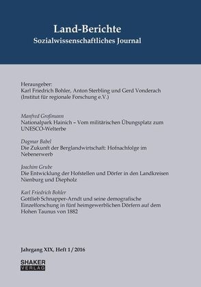 Land-Berichte. Sozialwissenschaftliches Journal von Bohler,  Karl Friedrich, Sterbling,  Anton, Vonderach,  Gerd