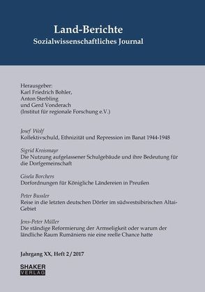 Land-Berichte. Sozialwissenschaftliches Journal von Bohler,  Karl Friedrich, Sterbling,  Anton, Vonderach,  Gerd