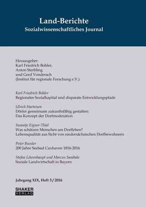 Land-Berichte. Sozialwissenschaftliches Journal von Bohler,  Karl Friedrich, Sterbling,  Anton, Vonderach,  Gerd