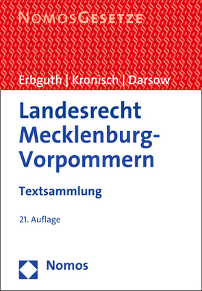 Landesrecht Mecklenburg-Vorpommern von Darsow,  Thomas, Erbguth,  Wilfried, Kronisch,  Joachim