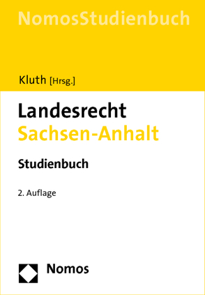 Landesrecht Sachsen-Anhalt von Kluth,  Winfried