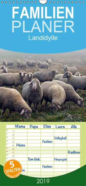 Landidylle 2019 – Familienplaner hoch (Wandkalender 2019 , 21 cm x 45 cm, hoch) von Ehmke ....international ausgezeichneter Fotograf...,  E.