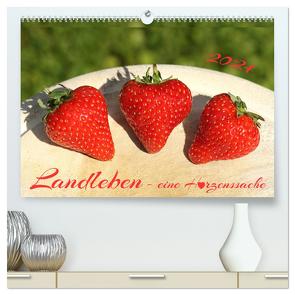 Landleben – eine Herzenssache (hochwertiger Premium Wandkalender 2024 DIN A2 quer), Kunstdruck in Hochglanz von Heepmann,  Karolin