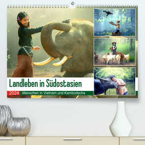 Landleben in Südostasien. Menschen in Vietnam und Kambodscha (hochwertiger Premium Wandkalender 2024 DIN A2 quer), Kunstdruck in Hochglanz von Hurley,  Rose