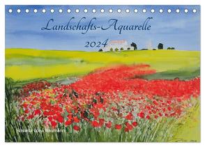 Landschafts-Aquarelle 2024 Roswita Ilona Baumann (Tischkalender 2024 DIN A5 quer), CALVENDO Monatskalender von Ilona Baumann,  Roswita