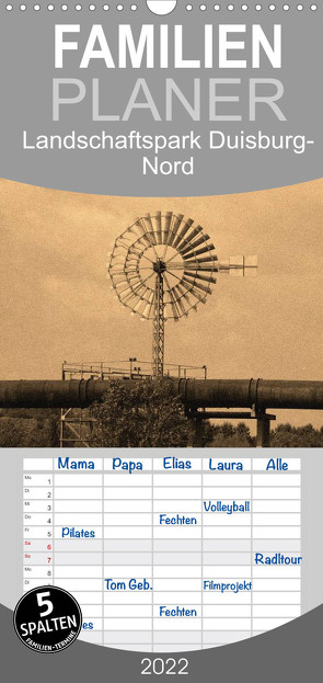 Familienplaner Landschaftspark Duisburg-Nord (Wandkalender 2022 , 21 cm x 45 cm, hoch) von VB-Bildermacher