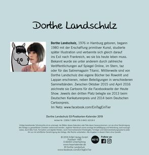 Landschulz Tiere,Thesen,Temperamente Aufstell-Postkartenkalender – Kalender 2019 von Heye, Landschulz,  Dorthe