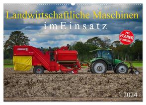 Landwirtschaftliche Maschinen im Einsatz (Wandkalender 2024 DIN A2 quer), CALVENDO Monatskalender von SchnelleWelten,  SchnelleWelten