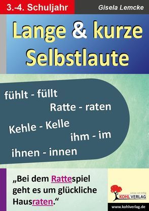 Lange und kurze Selbstlaute von Lemcke,  Gisela