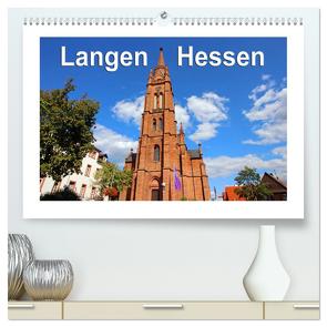 Langen – Hessen (hochwertiger Premium Wandkalender 2024 DIN A2 quer), Kunstdruck in Hochglanz von Schwarz,  Sylvia