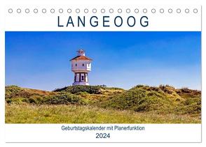 Langeoog Geburtstagskalender (Tischkalender 2024 DIN A5 quer), CALVENDO Monatskalender von Dreegmeyer,  Andrea