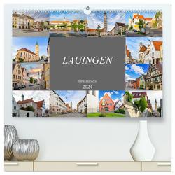 Lauingen Impressionen (hochwertiger Premium Wandkalender 2024 DIN A2 quer), Kunstdruck in Hochglanz von Meutzner,  Dirk