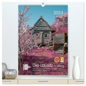 Lausitzer Landmarken in Infrarot (hochwertiger Premium Wandkalender 2024 DIN A2 hoch), Kunstdruck in Hochglanz von Winzer,  Martin