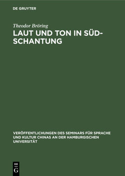 Laut und Ton in Süd-Schantung von Bröring,  Theodor