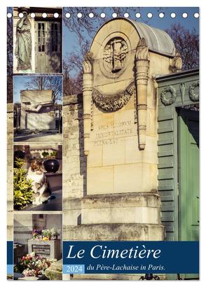 Le Cimetière du Père-Lachaise in Paris (Tischkalender 2024 DIN A5 hoch), CALVENDO Monatskalender von Creutzburg,  Jürgen