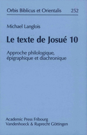 Le texte de Josué 10 von Langlois,  Michael