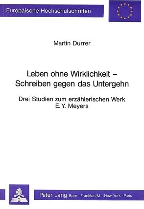 Leben ohne Wirklichkeit – Schreiben gegen das Untergehen von Dürrer,  Martin